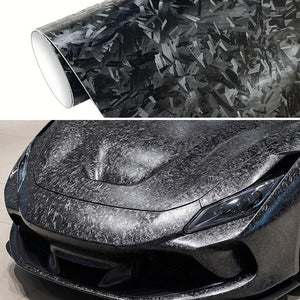 Rova Ride Glossy Black Carbon Fiber Vinyl Wrap Film